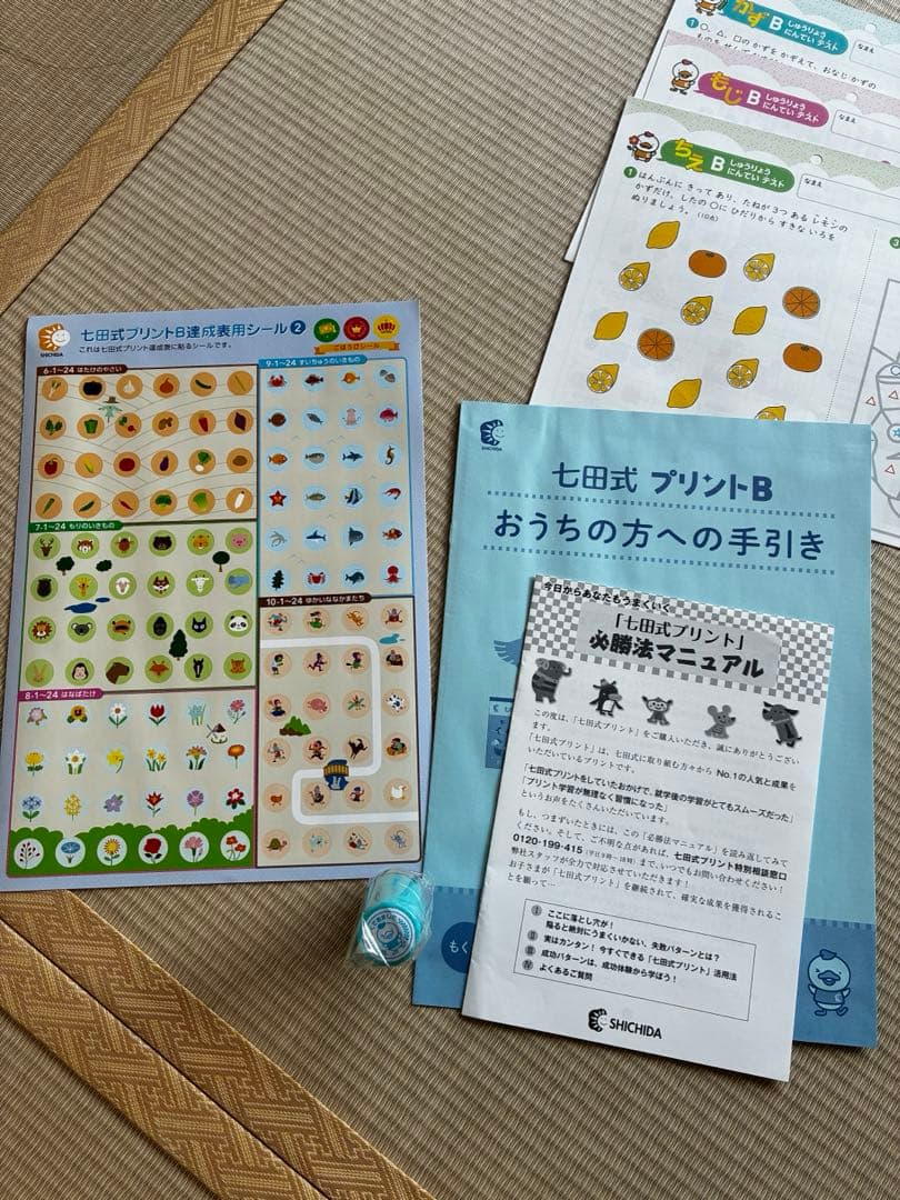 七田式プリントB ちえもじかず