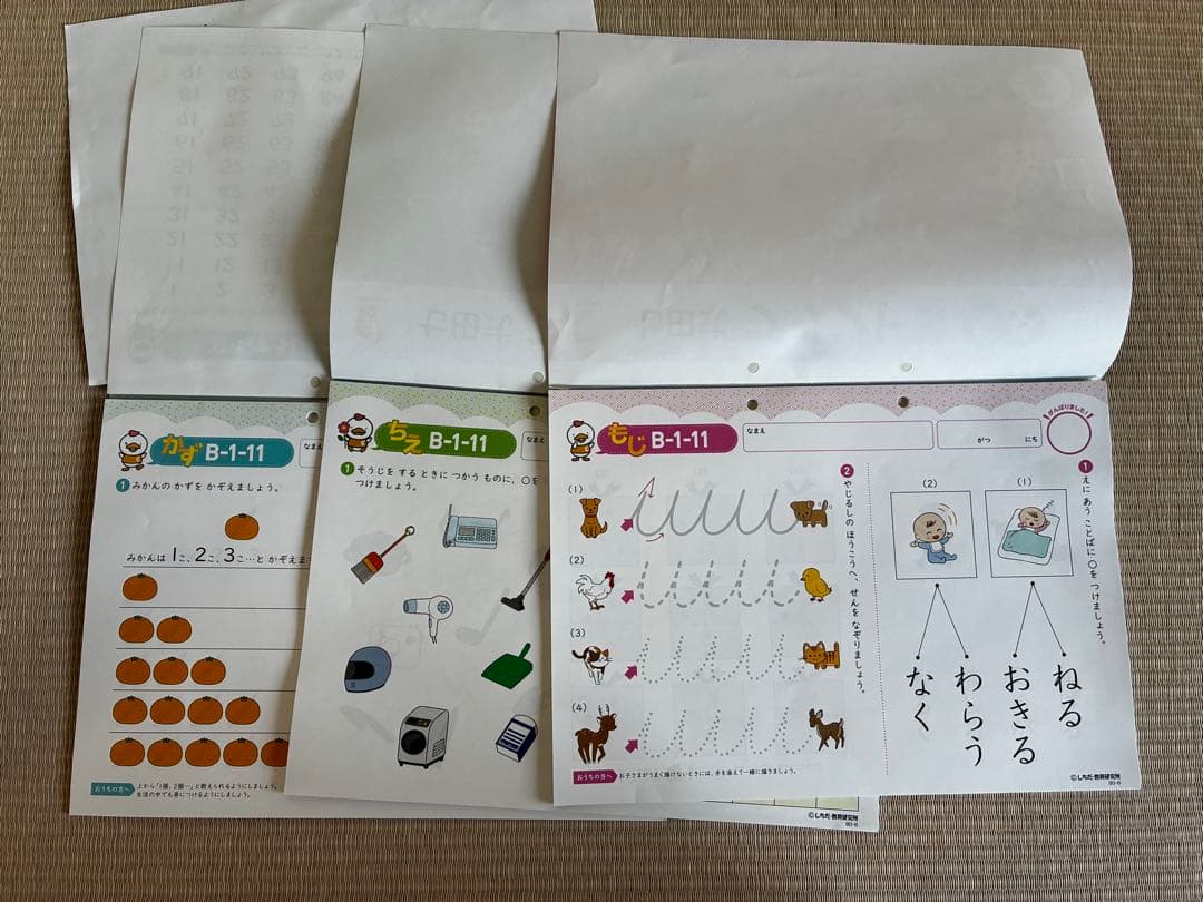 七田式プリントB ちえもじかず