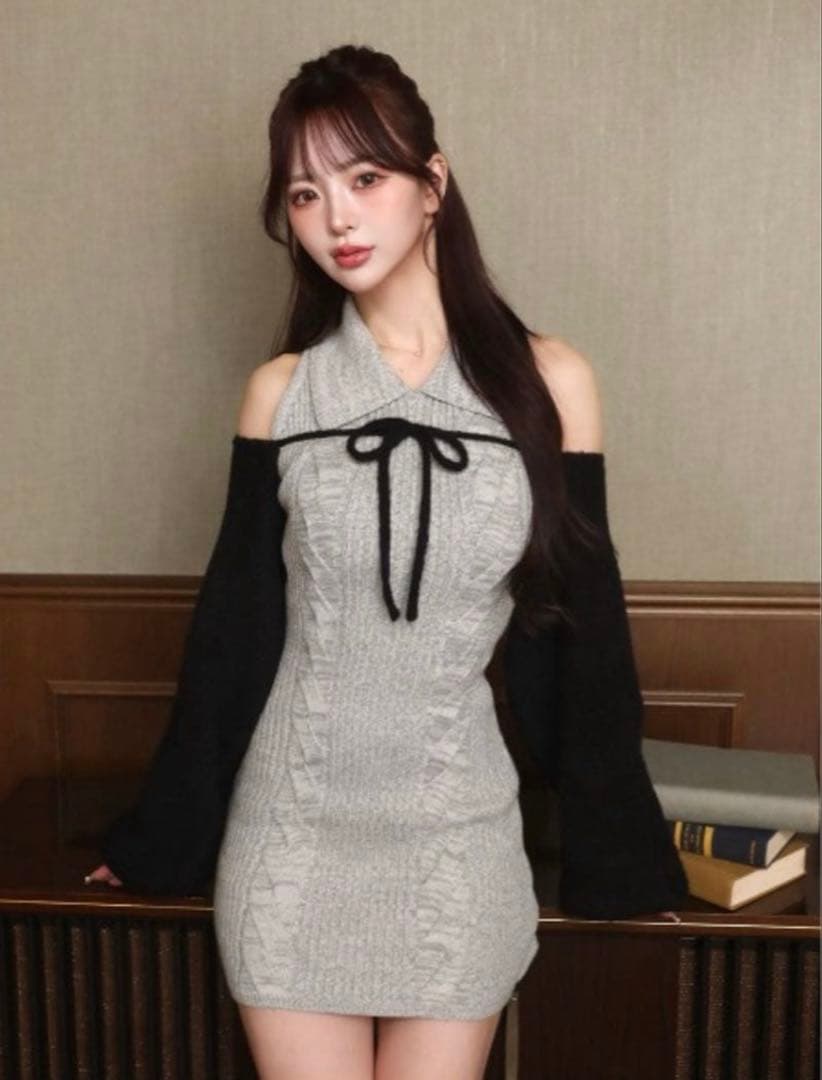 【S】Darich ダーリッチショートボレロニットミニワンピース Fサイズ