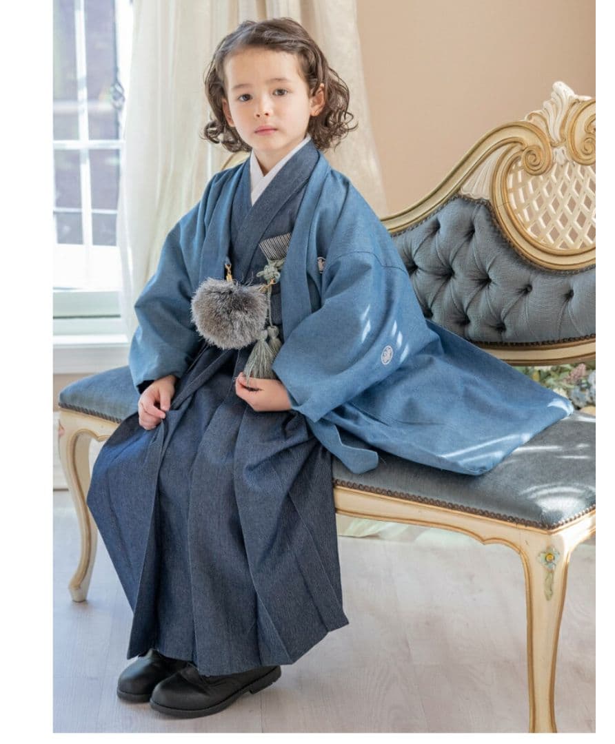 キャサリンコテージ　デニムネイビー 袴 和装 男の子 155 160 165