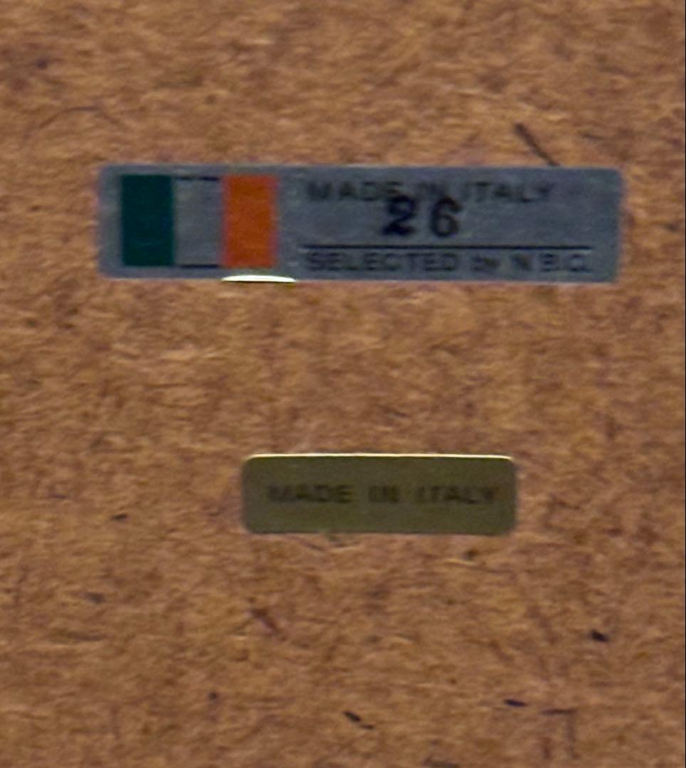 お値下げ‼️イタリア製 アンティーク八角鏡　木製ミラー