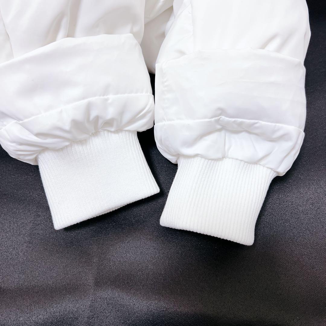 【タグ付き】rienda ホワイト ダウンコート Sサイズ ゴムベルト リブ