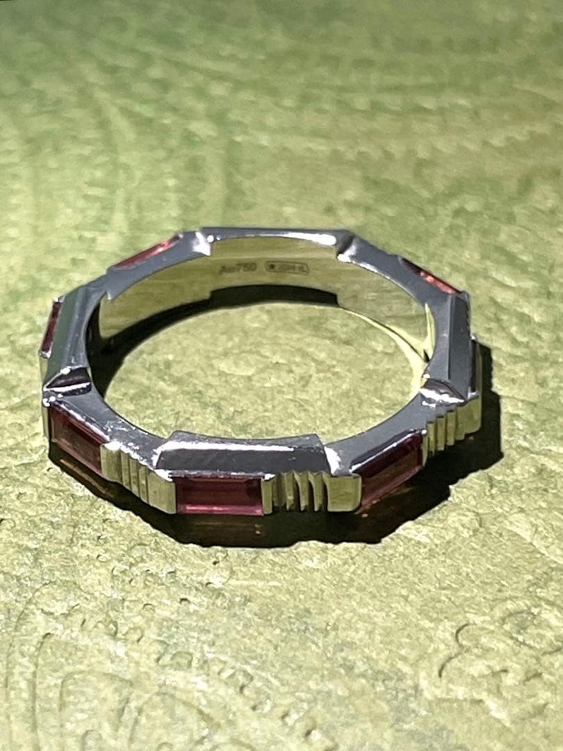 グッチ トルマリン リンク トゥラブリング ダイヤモンドK18ホワイトゴールド