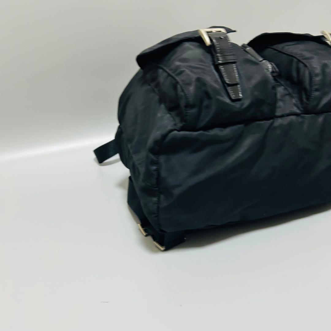 美品PRADA プラダ 巾着型 リュックサック デイパック レディースブラック