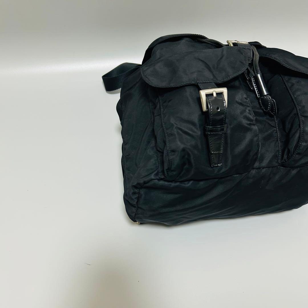 美品PRADA プラダ 巾着型 リュックサック デイパック レディースブラック