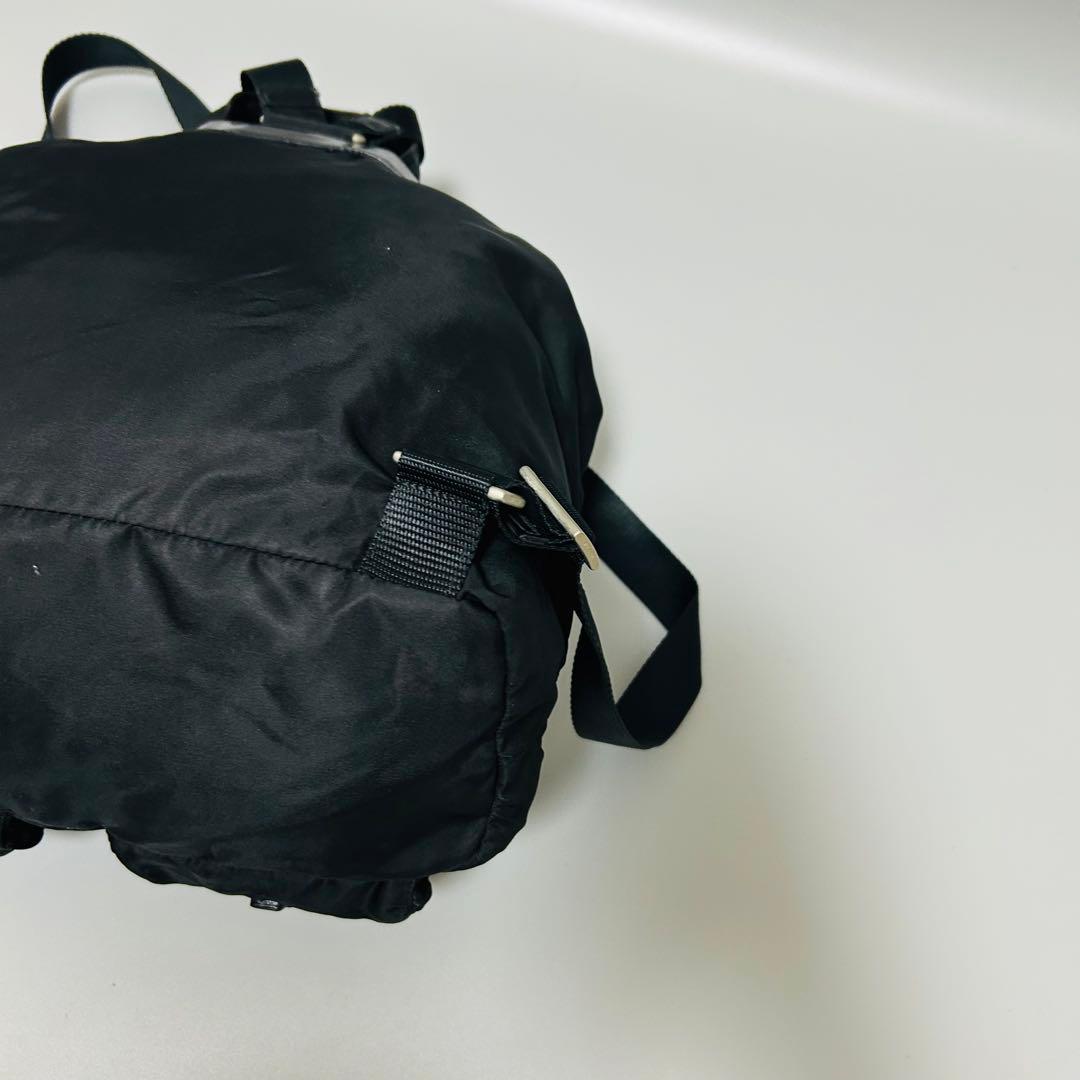 美品PRADA プラダ 巾着型 リュックサック デイパック レディースブラック