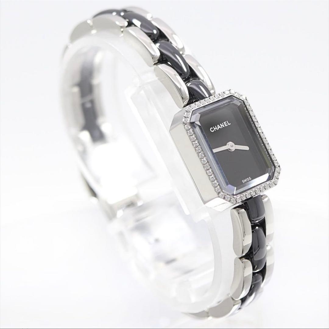 お値下日曜日までCHANEL 腕時計 ブラックシャネル プルミエール ダイヤ