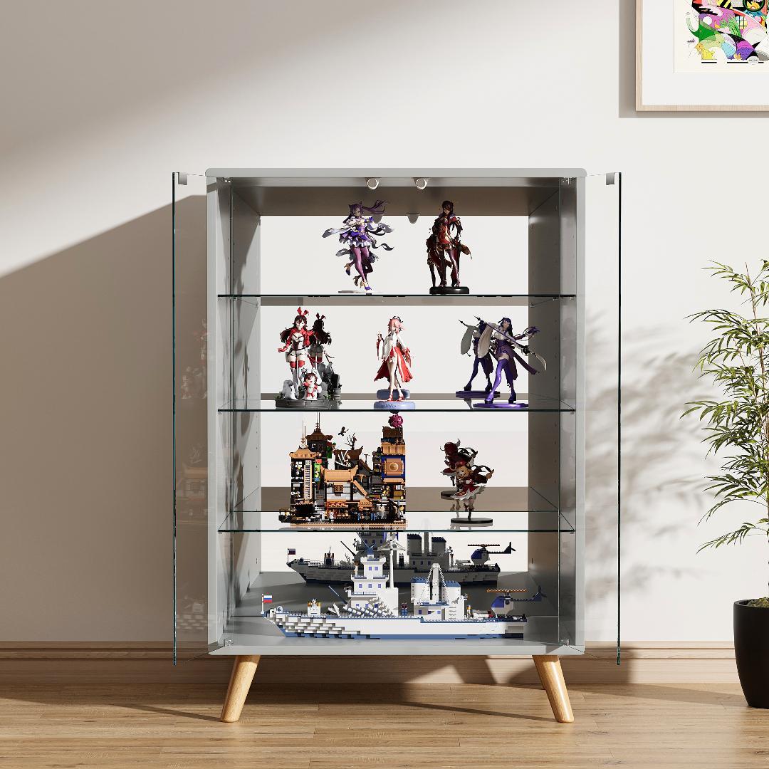 幅60*奥行43*高さ88CM コレクションケース コレクションシェルフ 4段