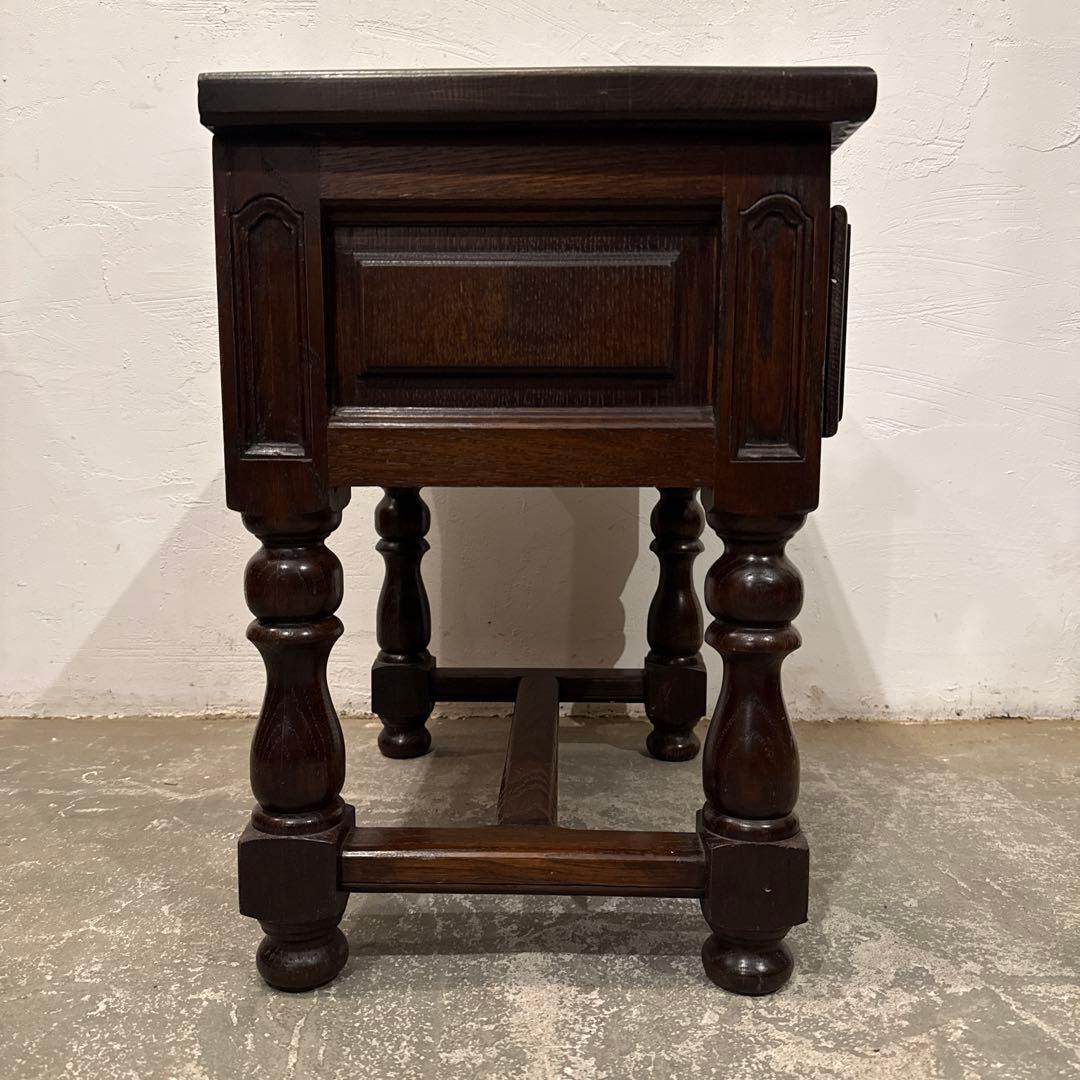 Tomo　ヴィンテージ　木製サイドテーブル　引き出し付き　1