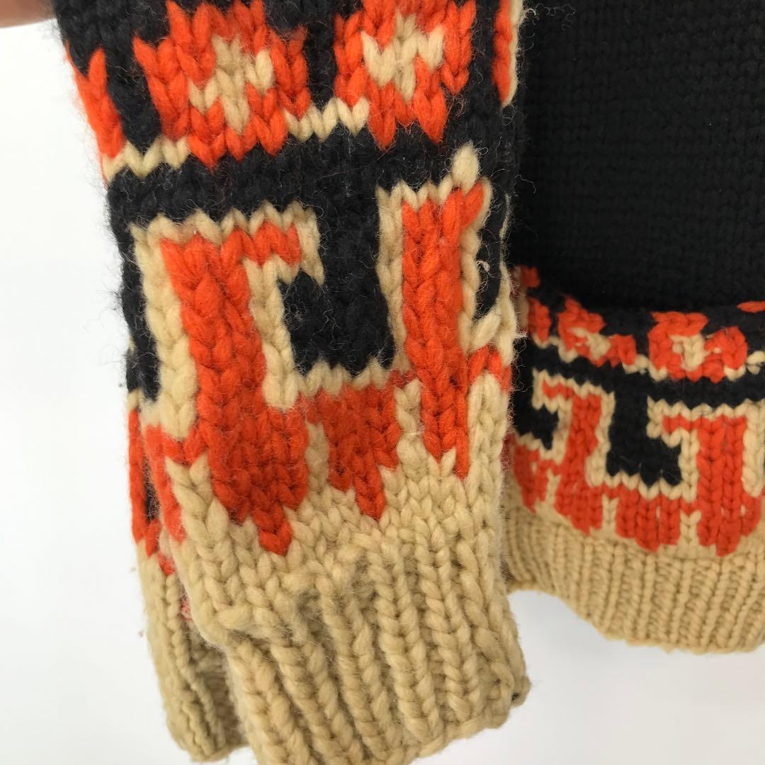 カナタ　カウチンセーター　L　ウール100　カナダ製