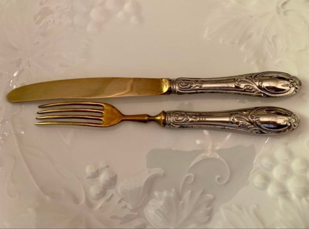 ドイツ　アンティーク ゾーリンゲン　シルバー800 デザート　フォークとナイフ