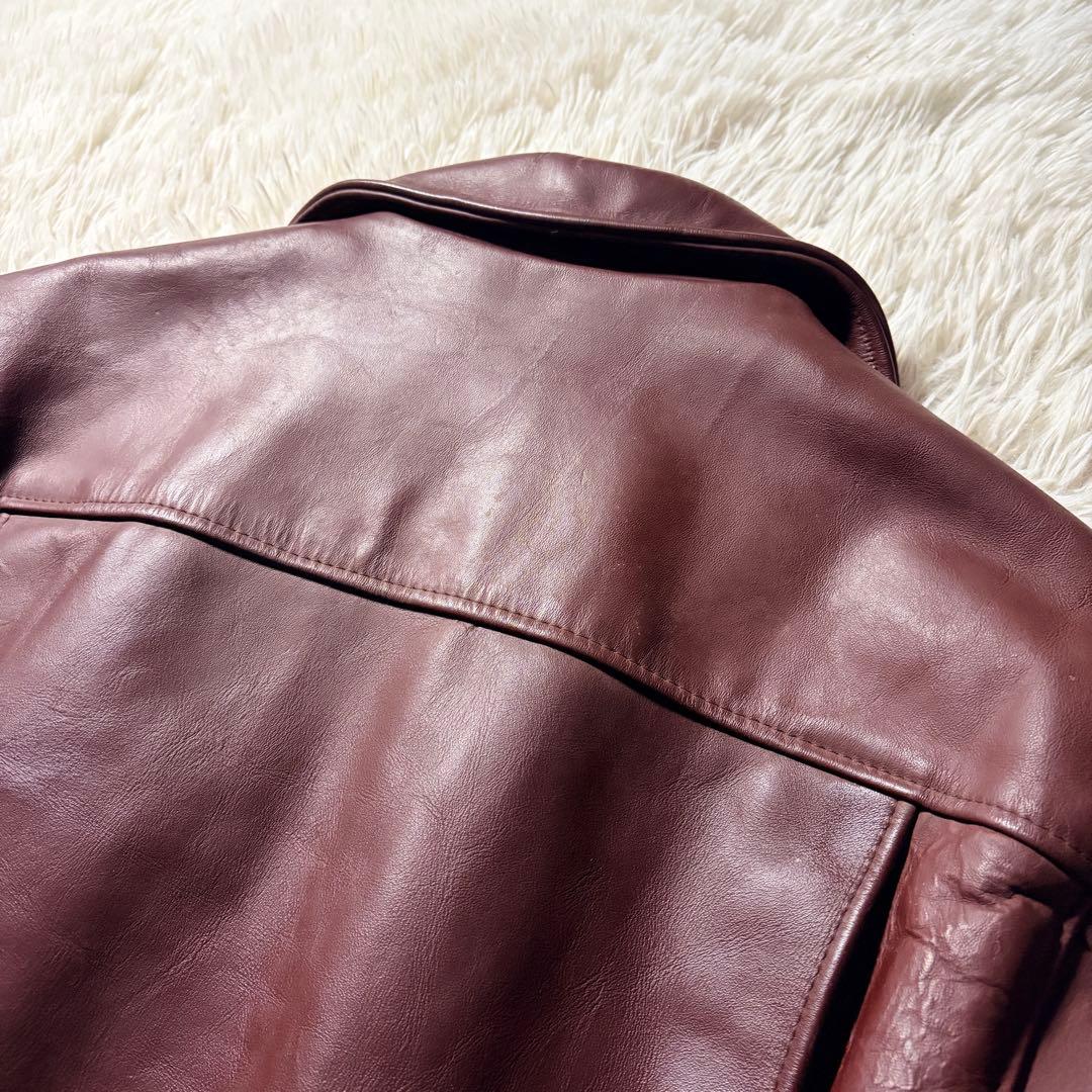美品/希少✨schott ライダースジャケット　シングル　658 ボルドー 40