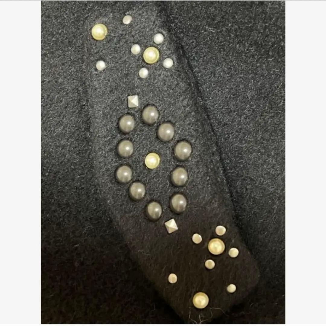 超美品♪ coach 控えめビジュースタッズが素敵な♪ ウールモヘアコート