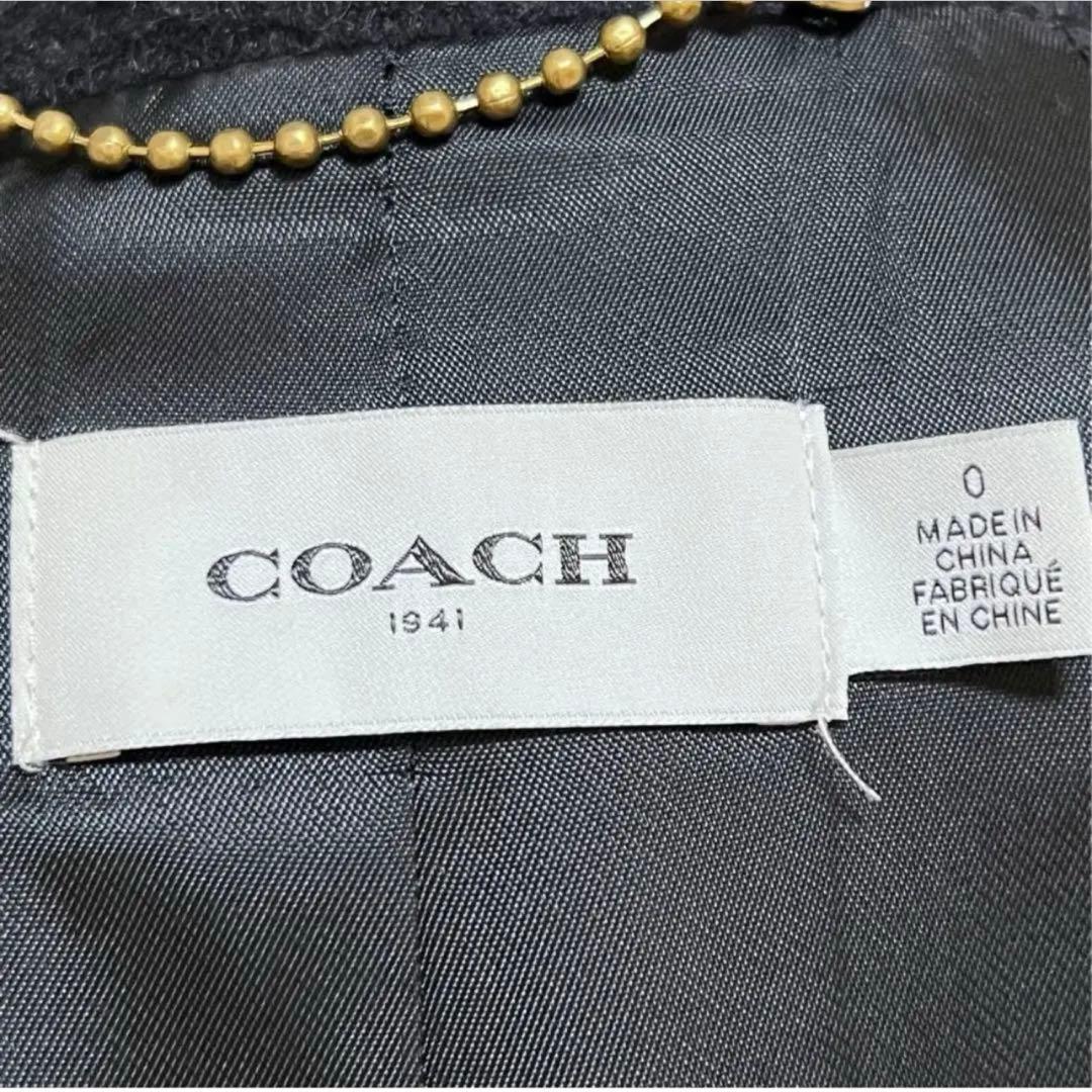 超美品♪ coach 控えめビジュースタッズが素敵な♪ ウールモヘアコート
