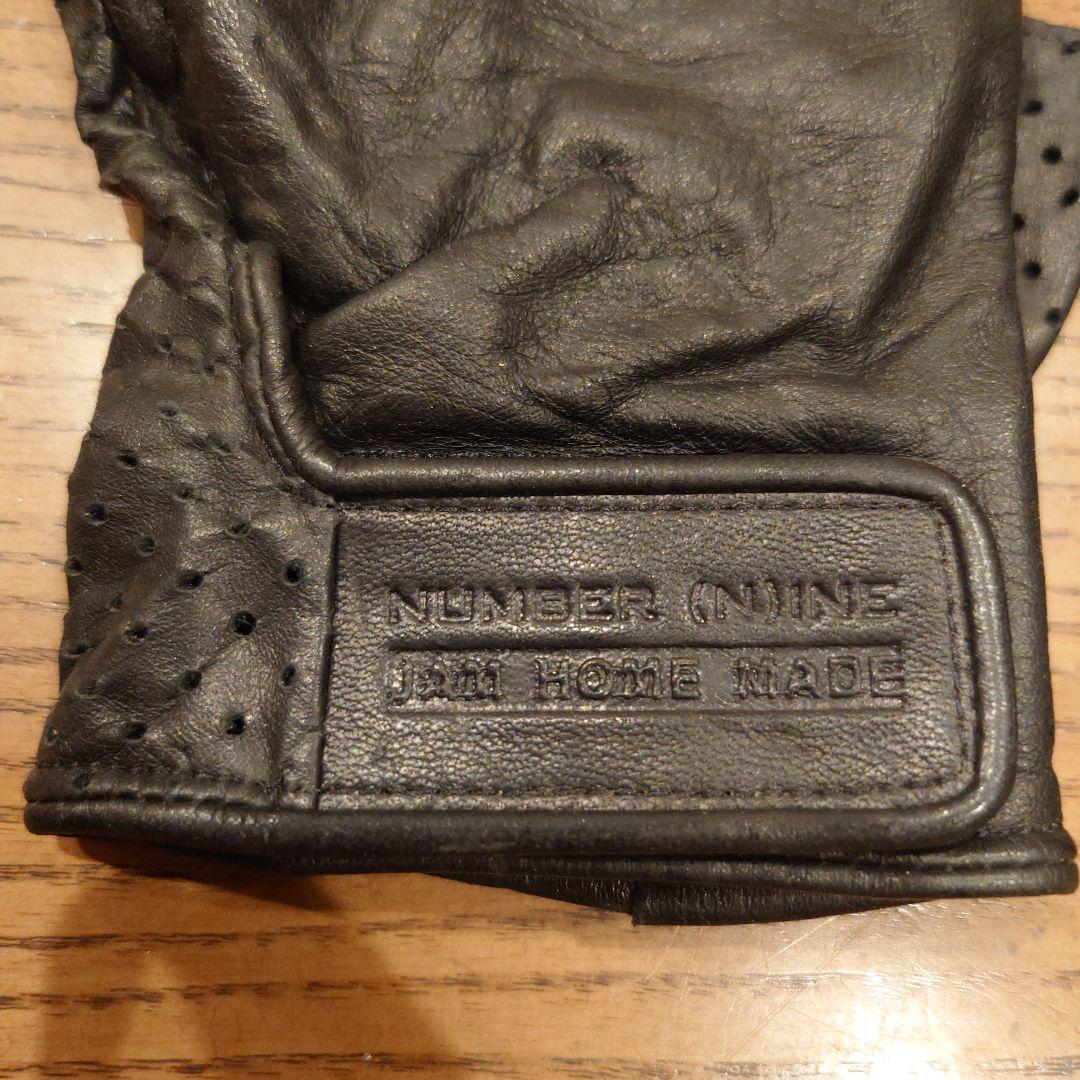 ナンバーナイン　NUMBER (N)INE レザーグローブ　手袋　パンチング