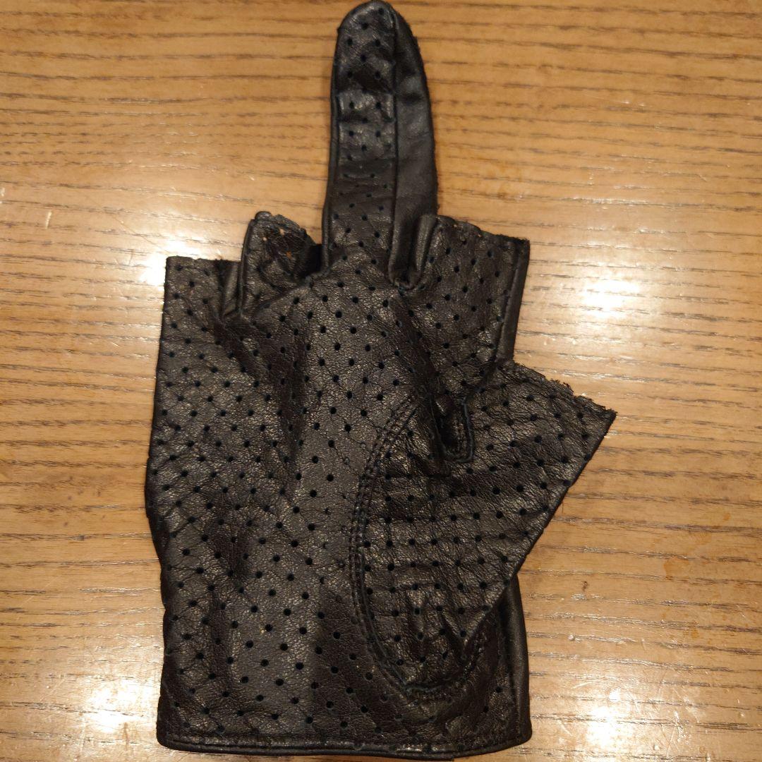 ナンバーナイン　NUMBER (N)INE レザーグローブ　手袋　パンチング