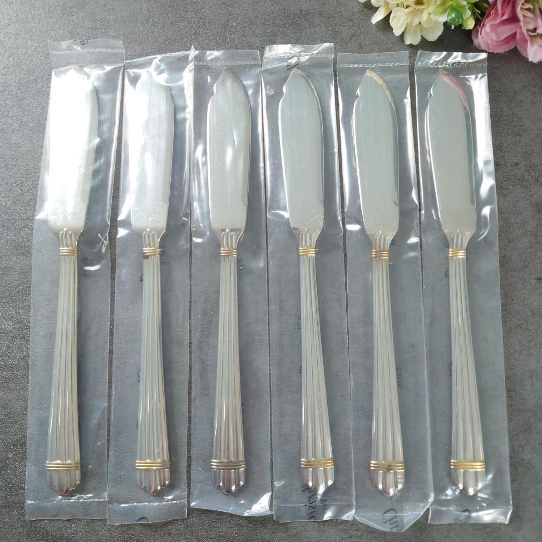 極希少 クリストフル アリアゴールドリング フィッシュナイフ 未開封 6点