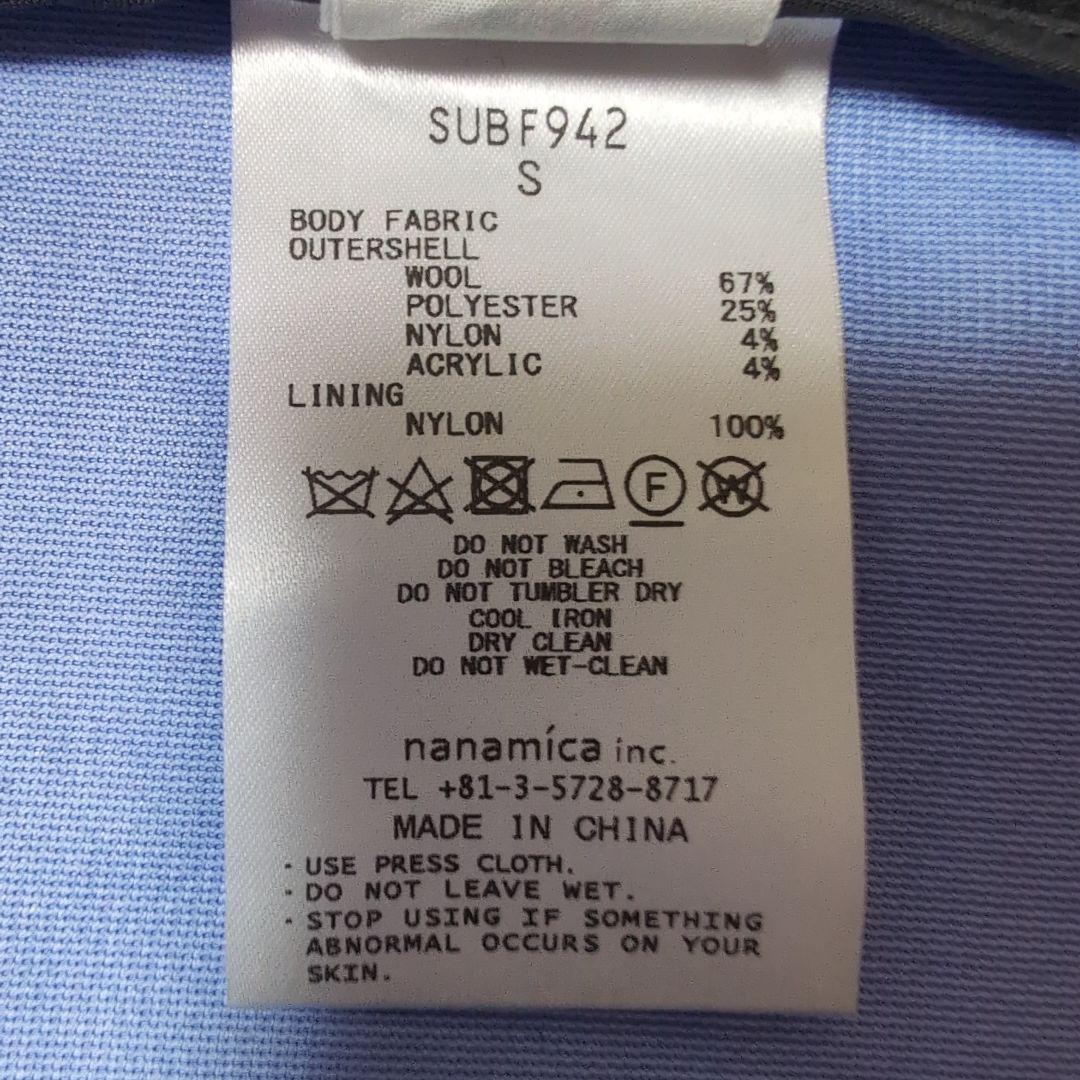 ナナミカ GORE-TEX ウール ステンカラーコート ブラック S