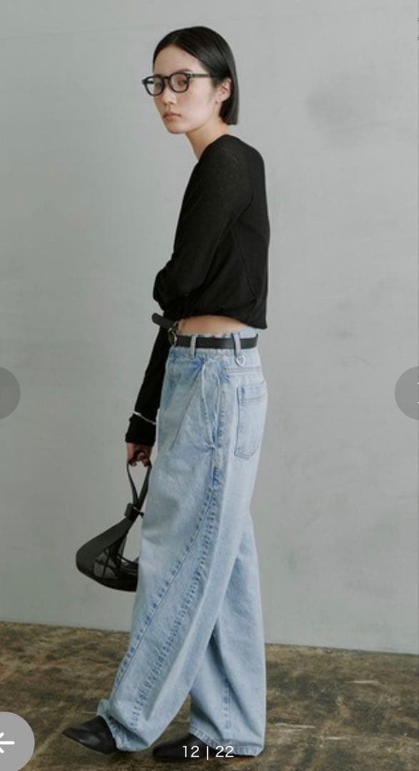 ミースロエ バルーン構築デニムパンツ コクーンデニム