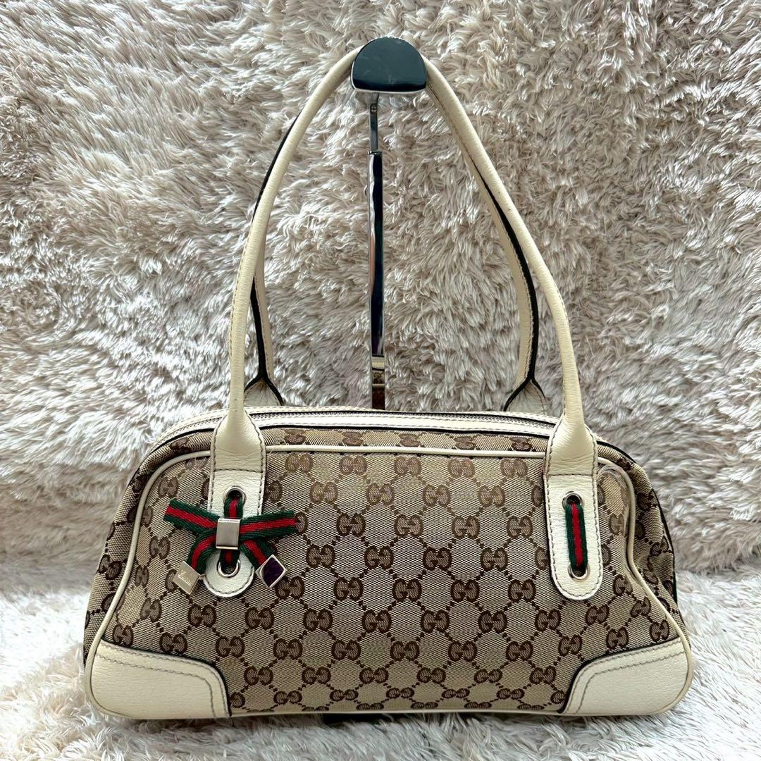 【美品】GUCCI シェリーライン プリンシー ミニボストン ショルダーバッグ