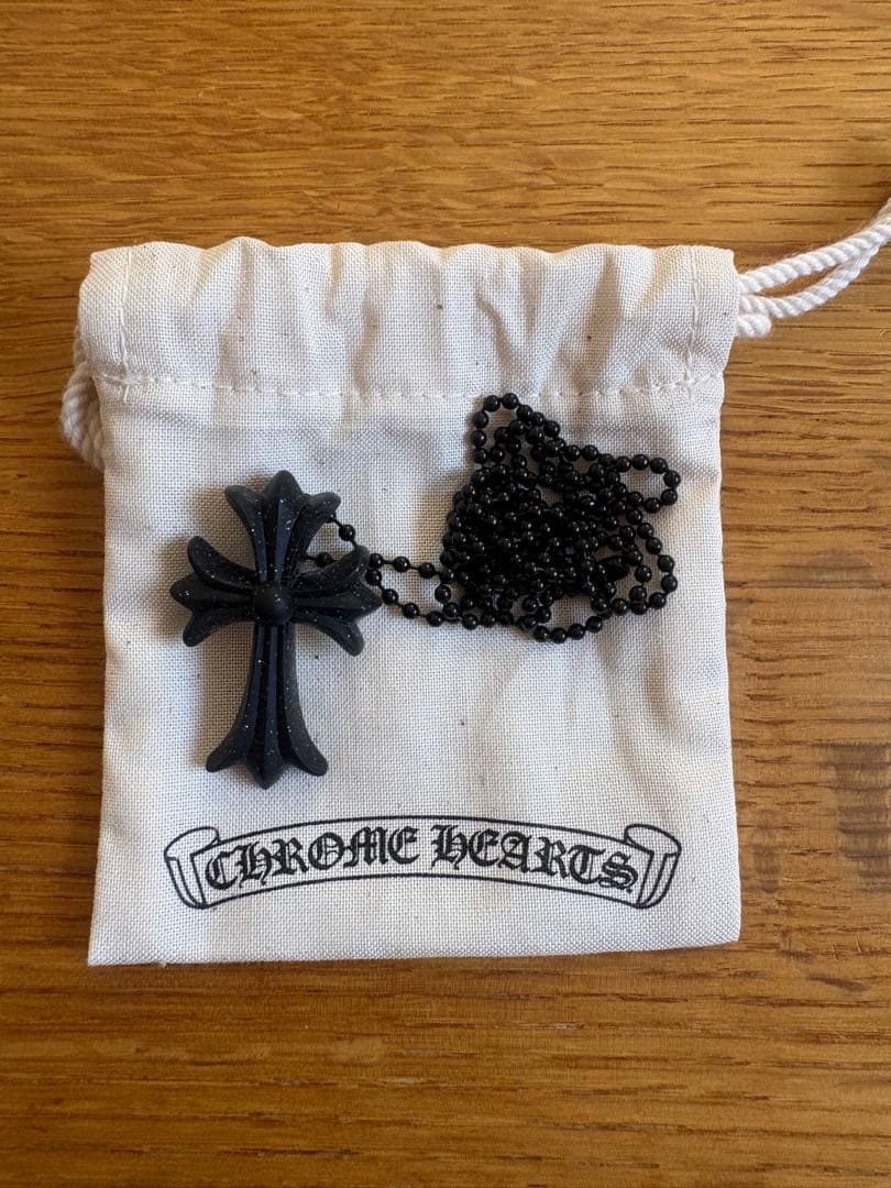 CHROME HEARTS ブラック クロス シリコンネックレス 値下げ中