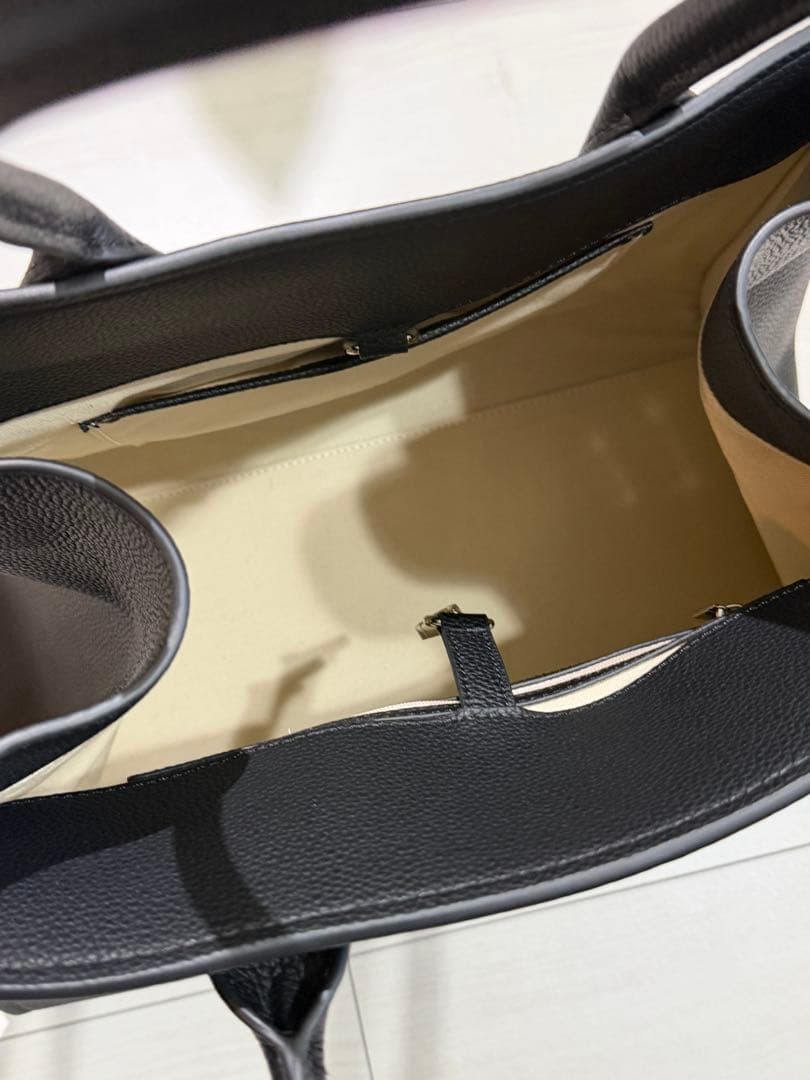 美品 gypsohila　ベルトボストンバッグ ラージ L ブラック　牛革