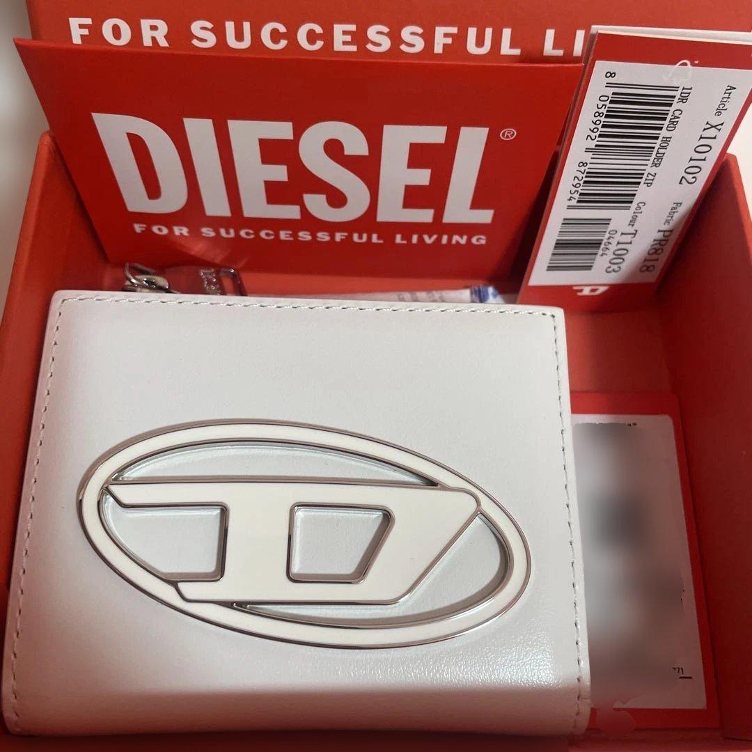 新品 DIESEL ホワイト 二つ折り 財布 カードケース ケース