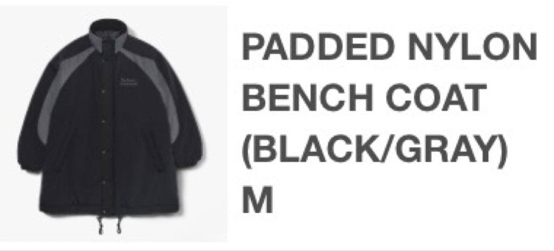 ｙ*ｅ様 ENNOY PADDED NYLON BENCH COAT BLACK