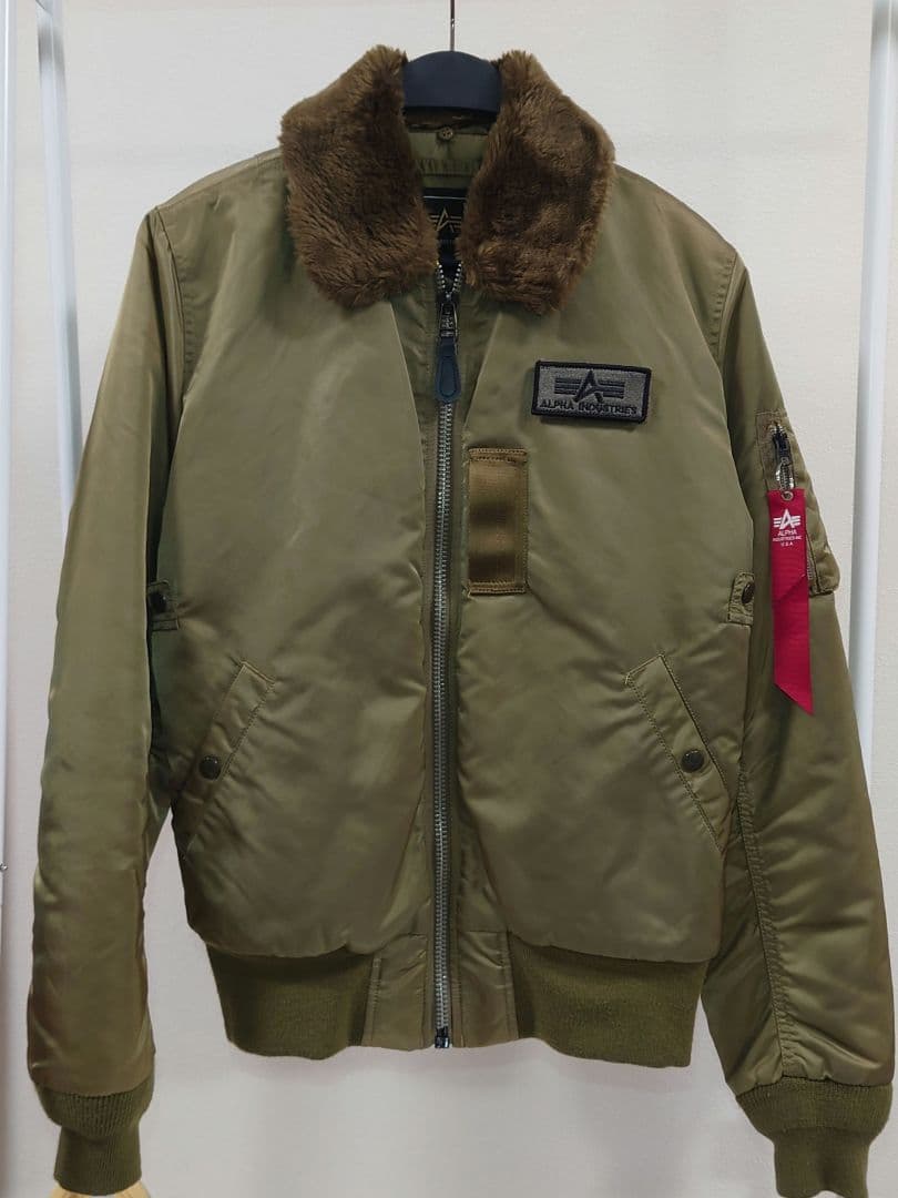 ALPHA INDUSTRIES B-15襟ボア フライトジャケット Lサイズ