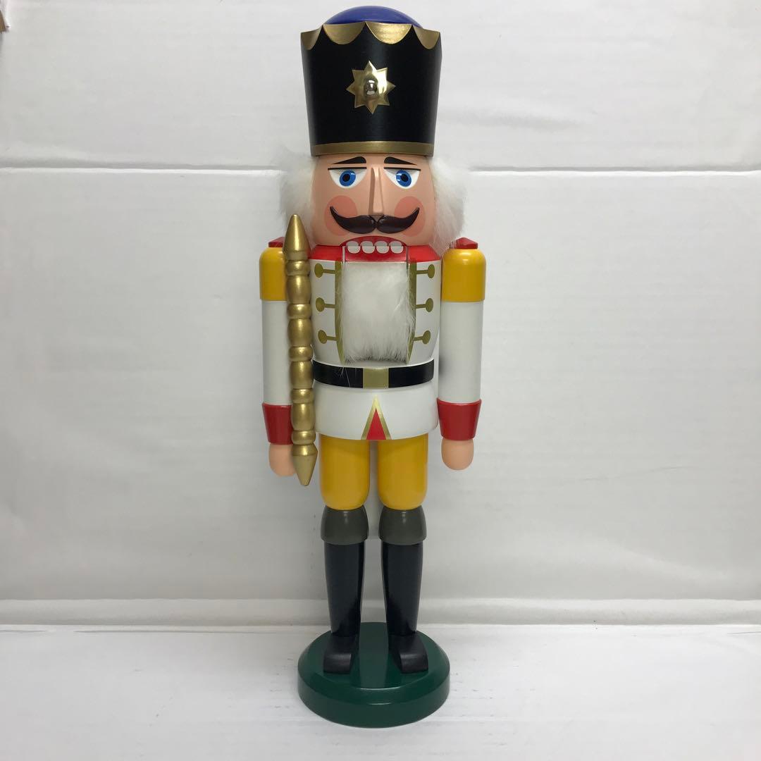 ドイツ製 くるみ割り人形 ホワイト 39㎝ DOREGENO社