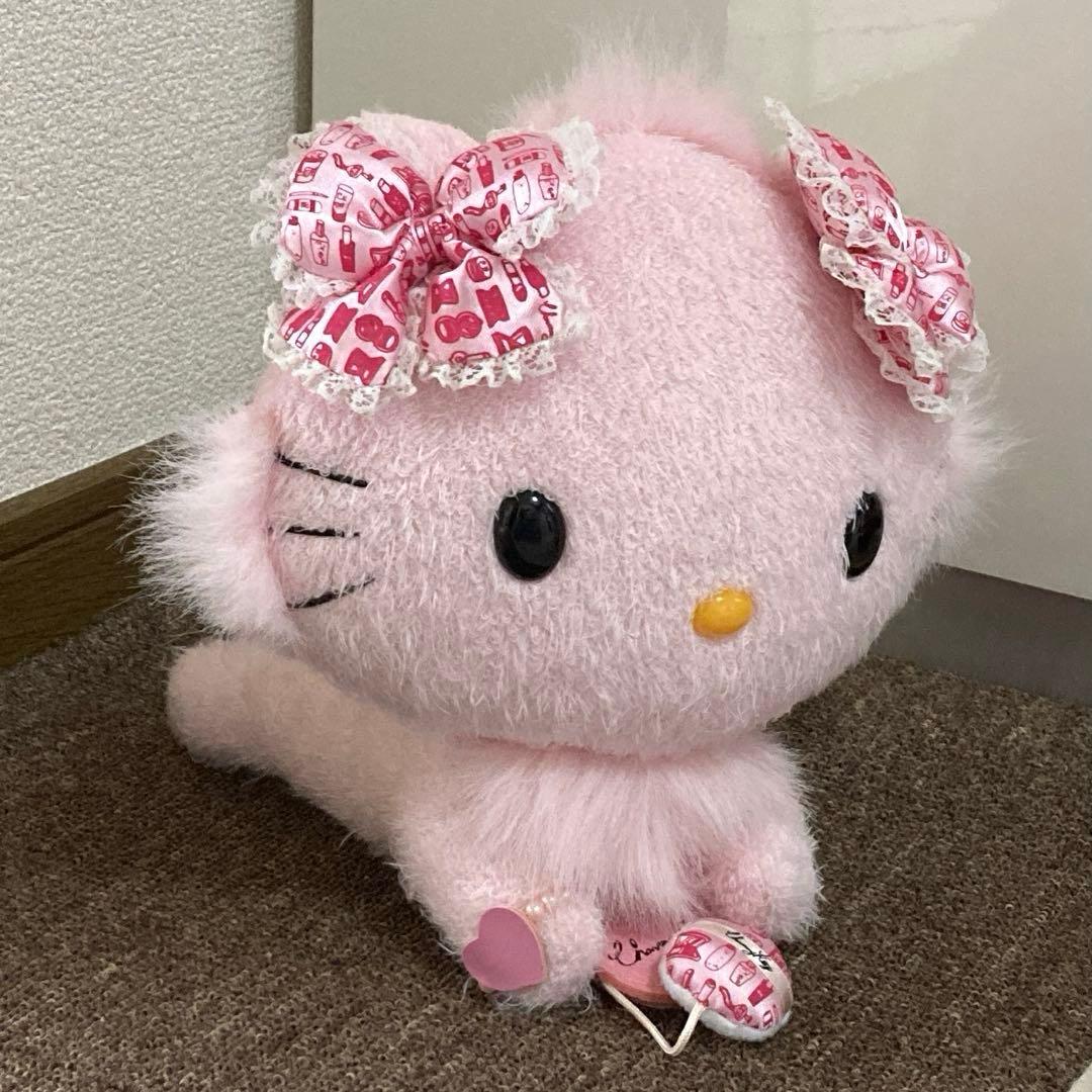 サンリオ　チャーミーキティ　スーパーDXパフ付ぬいぐるみ　コスメデザイン　レトロ