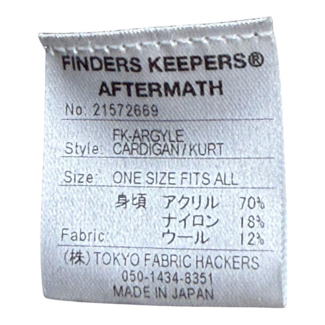 finders keepers after math アーガイル柄　カーディガン