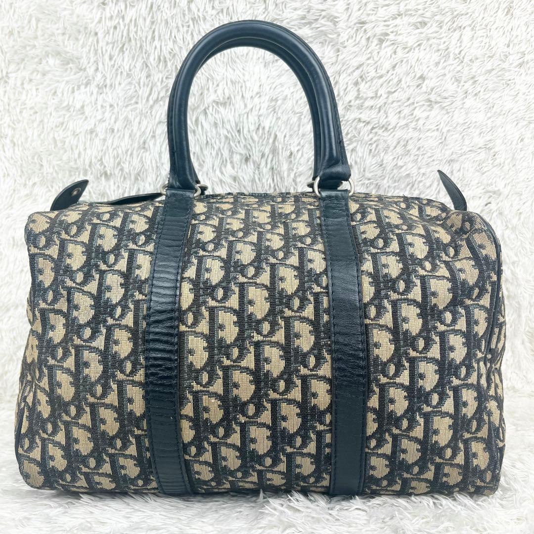 【美品】クリスチャンディオール トロッター ボストンバッグ ネイビー