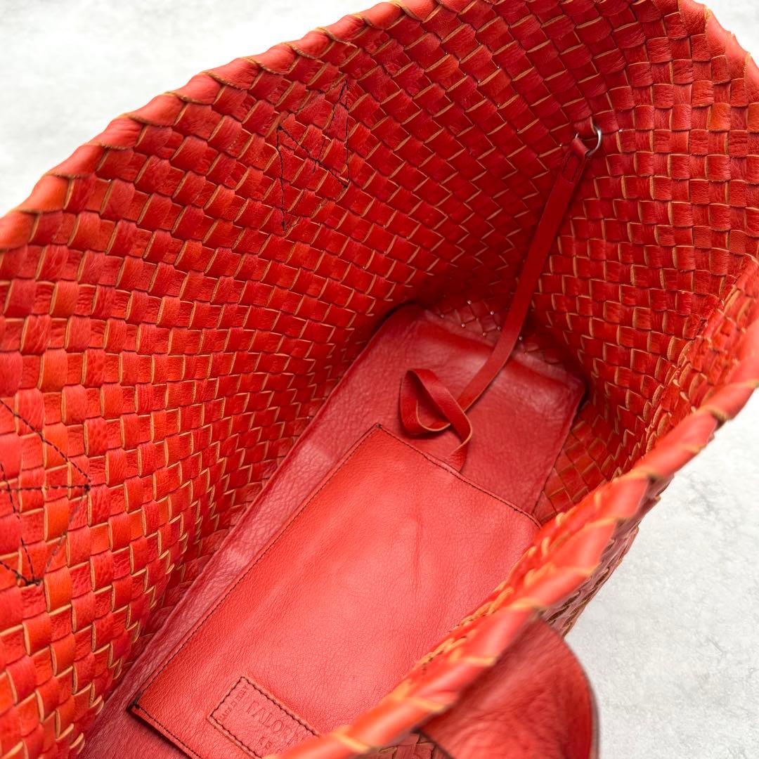 美品 FALORNI イントレチャート トートバッグ A4サイズ◎ ポーチ付き