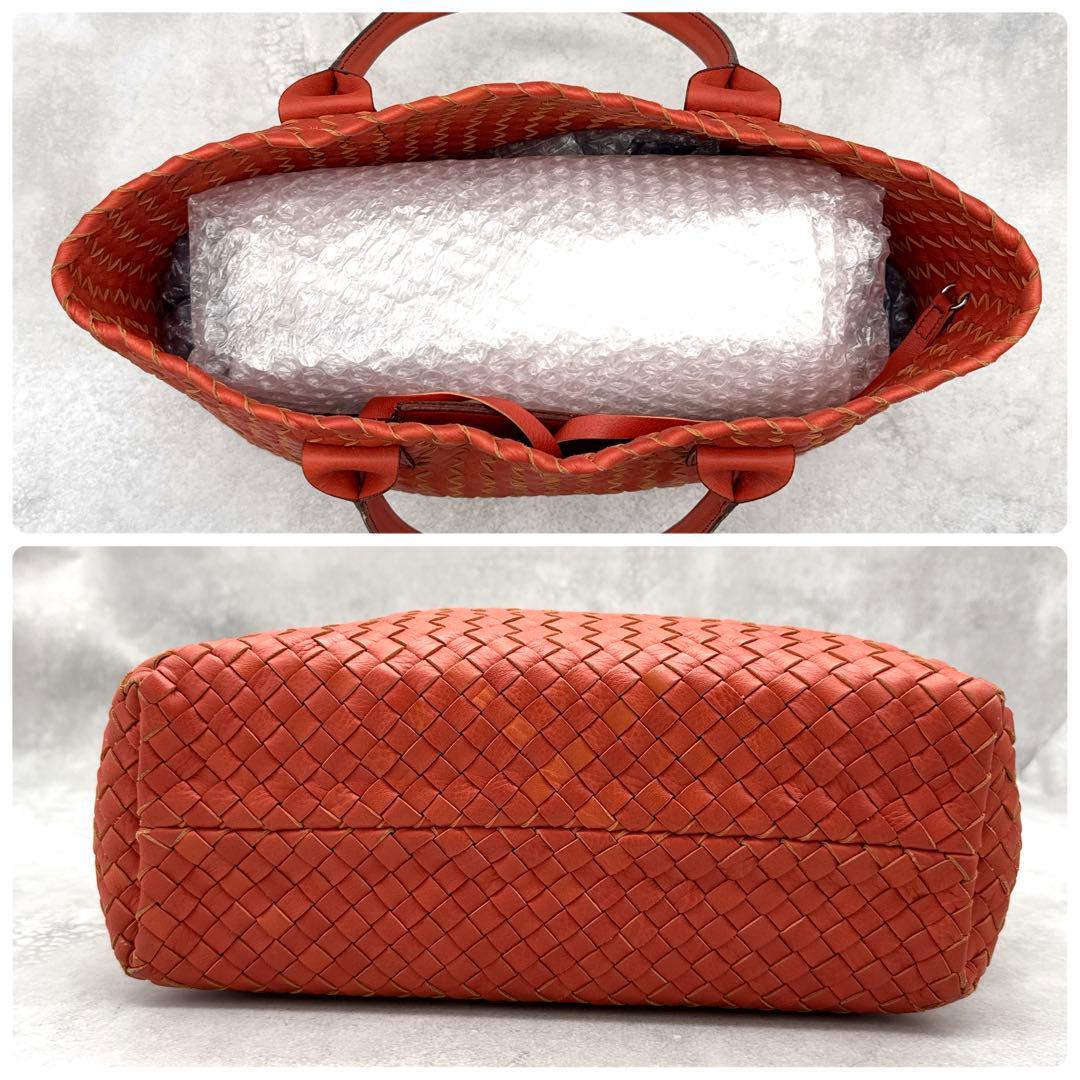 美品 FALORNI イントレチャート トートバッグ A4サイズ◎ ポーチ付き