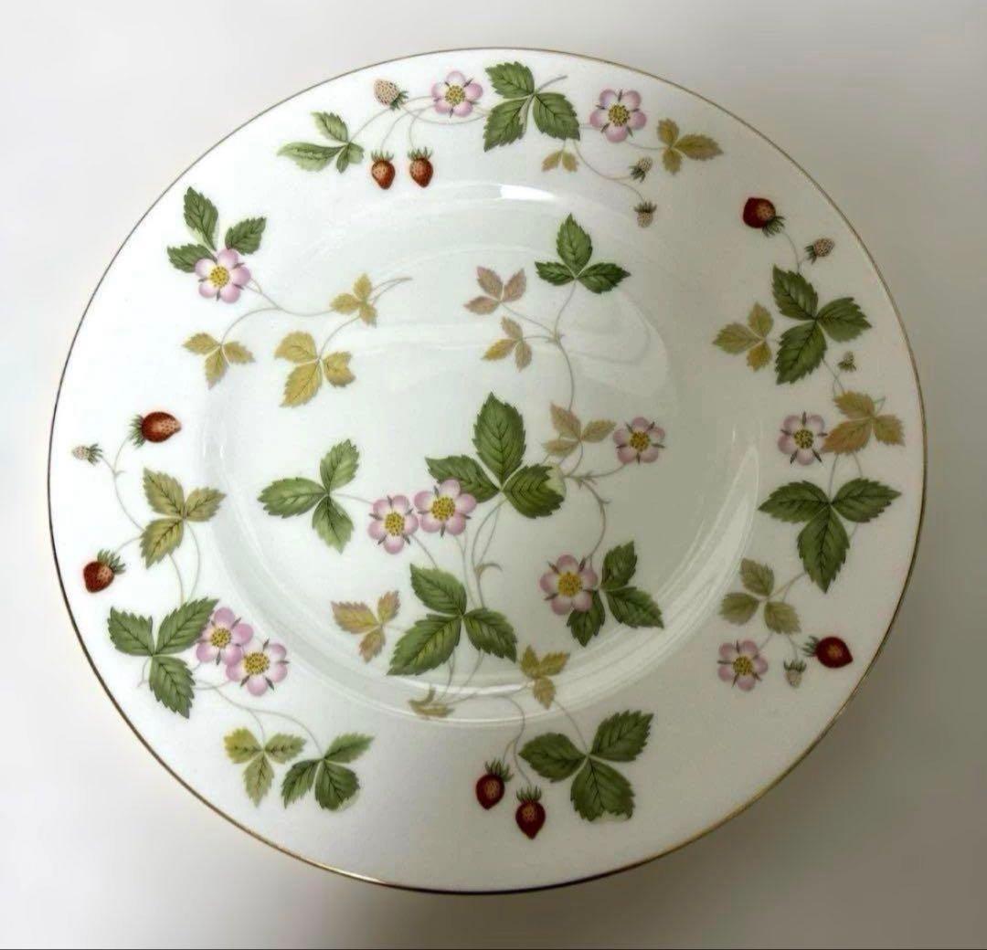 ウェッジウッド　ワイルドストロベリー　デザートプレート20.5cm 黒壺4枚