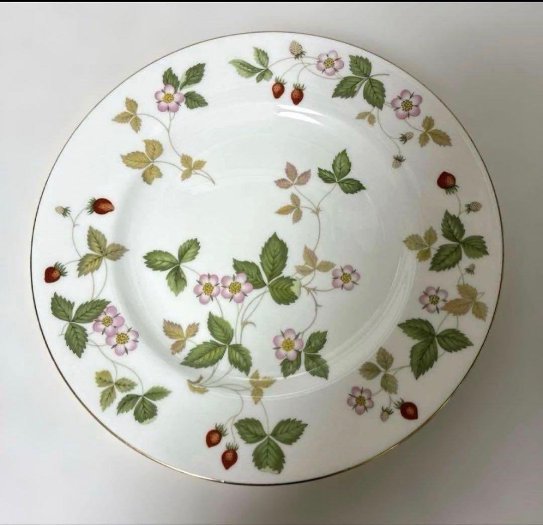 ウェッジウッド　ワイルドストロベリー　デザートプレート20.5cm 黒壺4枚