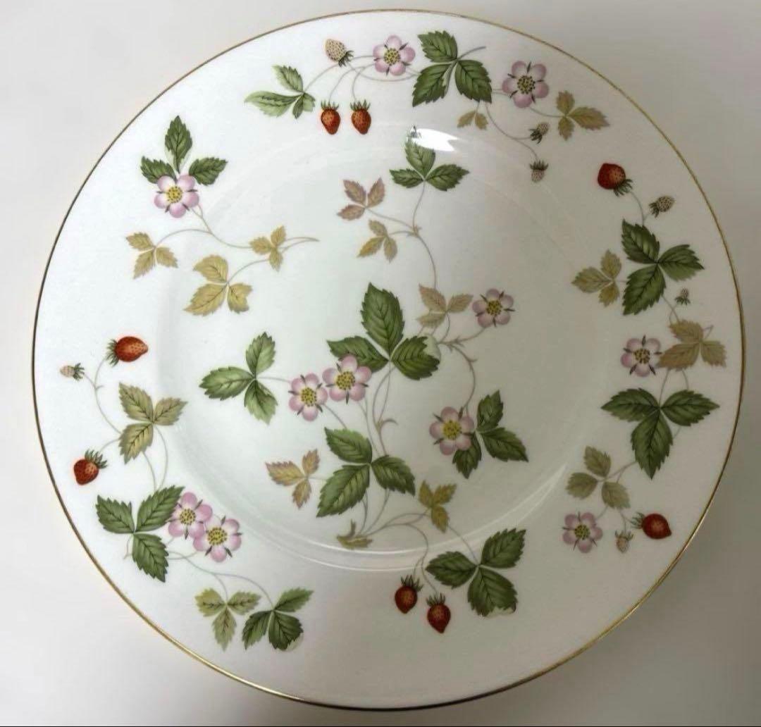 ウェッジウッド　ワイルドストロベリー　デザートプレート20.5cm 黒壺4枚