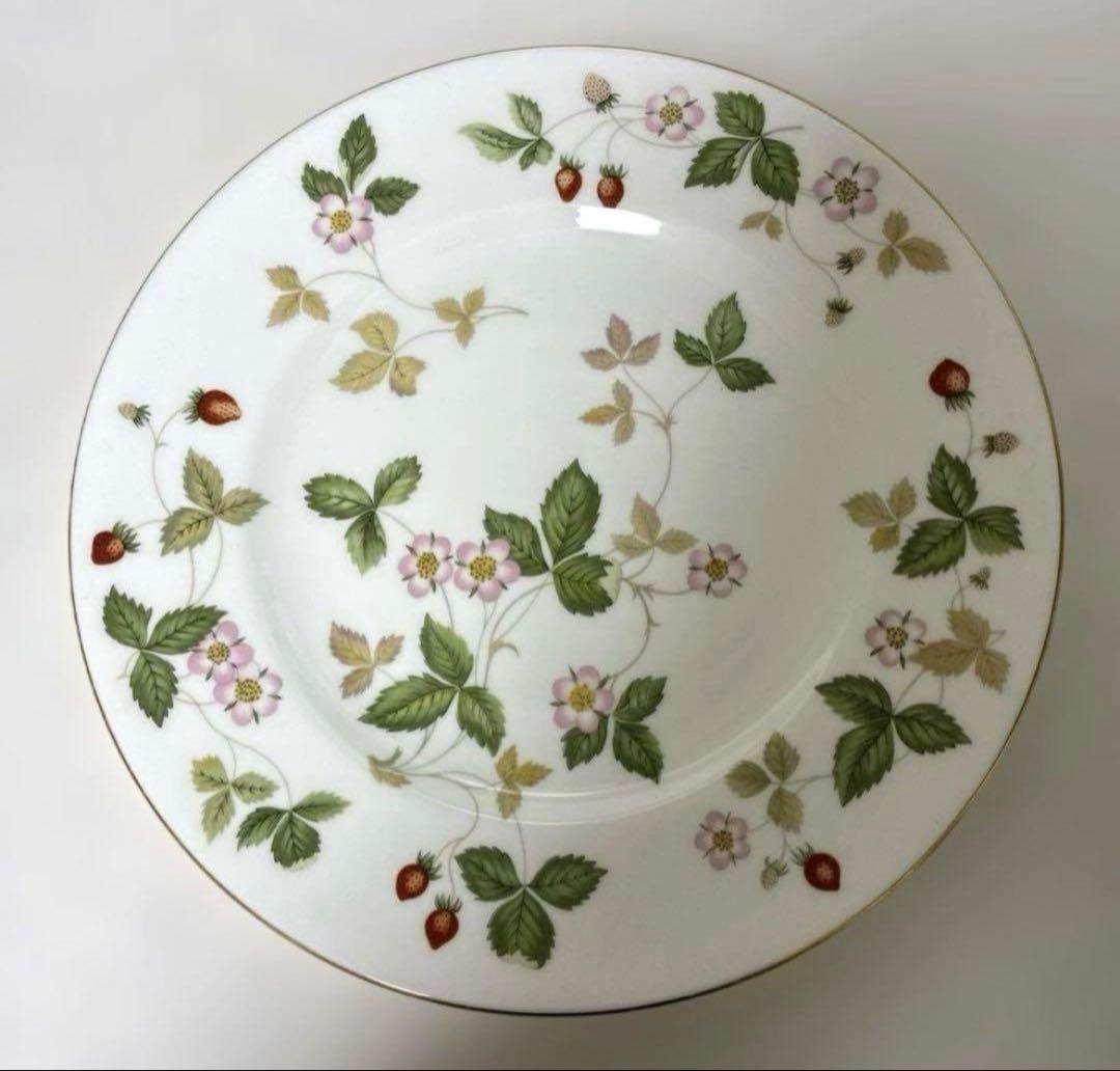 ウェッジウッド　ワイルドストロベリー　デザートプレート20.5cm 黒壺4枚