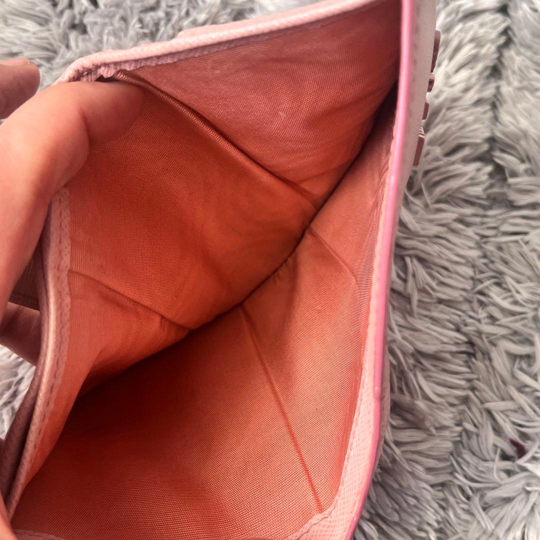 PRADA✨シャイン　折り財布　サフィアーノ　ピンク　レディース