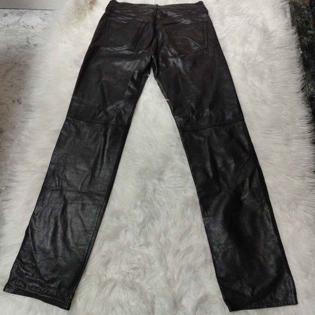 トルネードマート　黒　ヴィンテージ カウレザー （牛革）パンツ　サイズ　Ｌ