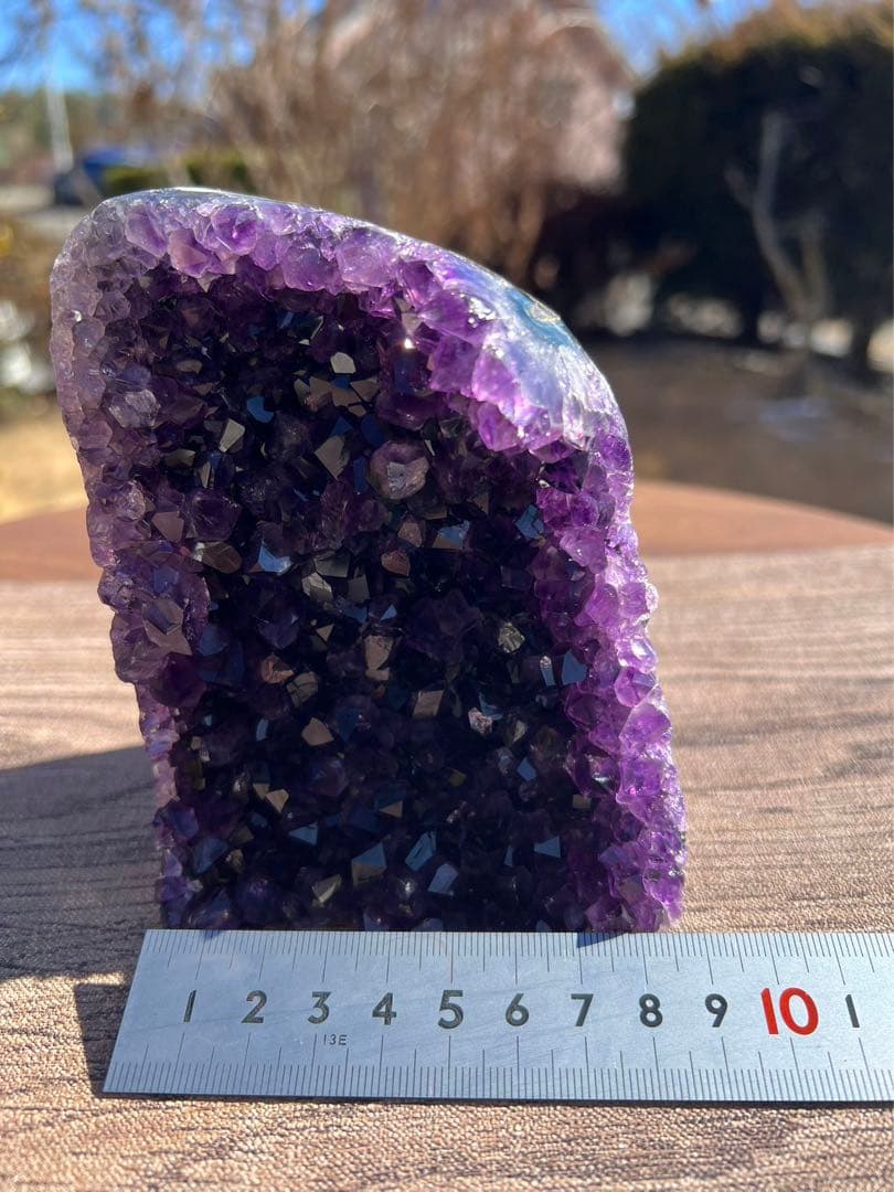 A398 高品質アメジストドーム パワーストーン 紫水晶 天然石 置き物