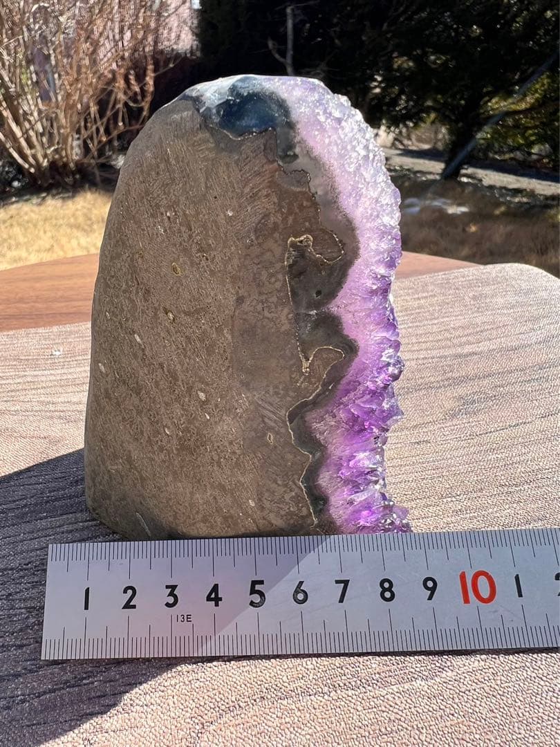 A398 高品質アメジストドーム パワーストーン 紫水晶 天然石 置き物