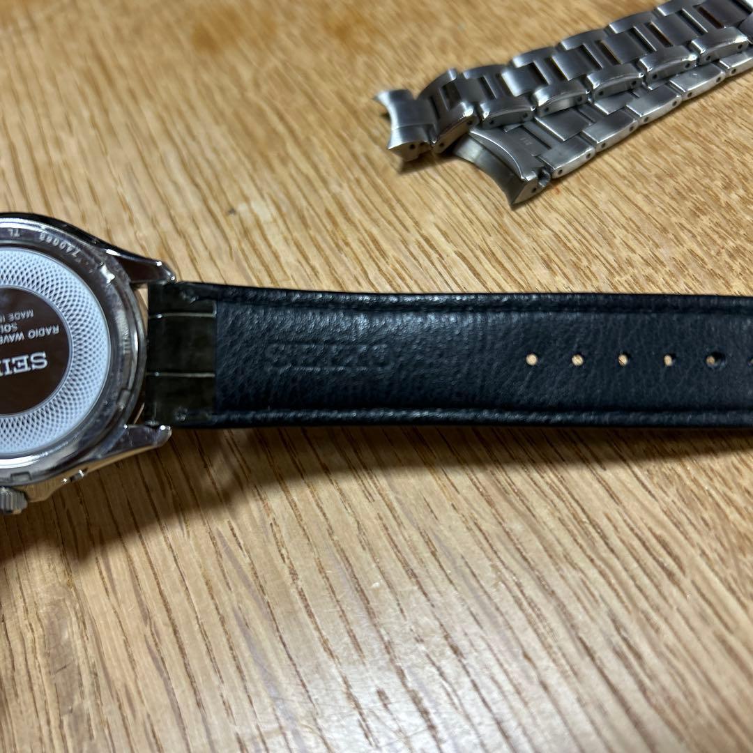 SEIKO DOLCE チタン電波ソーラー　クロコダイル　Dバックルベルト