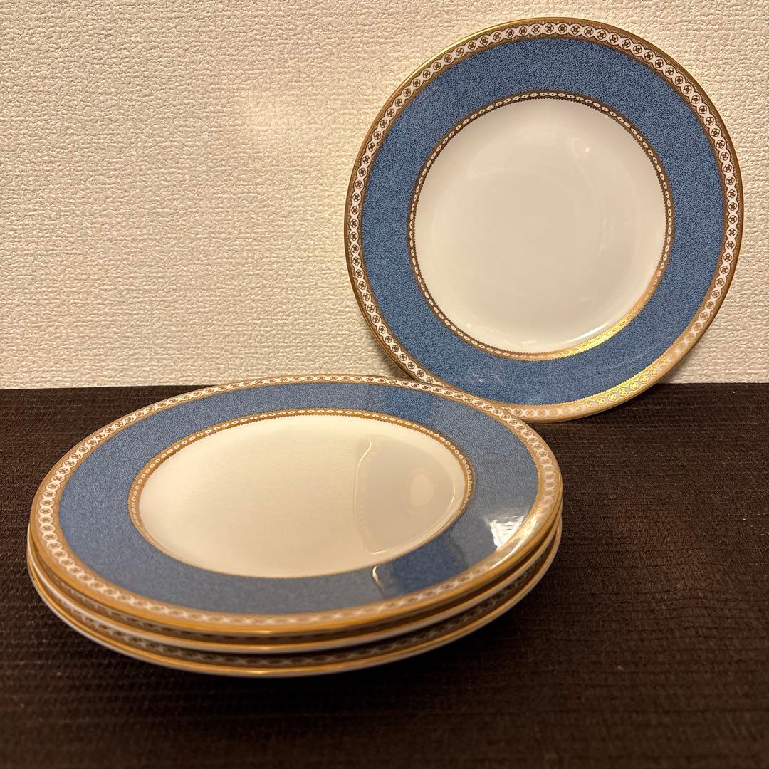 ウェッジウッド　ユーランダー　パウダーブルー　デザートプレート　20.5cm