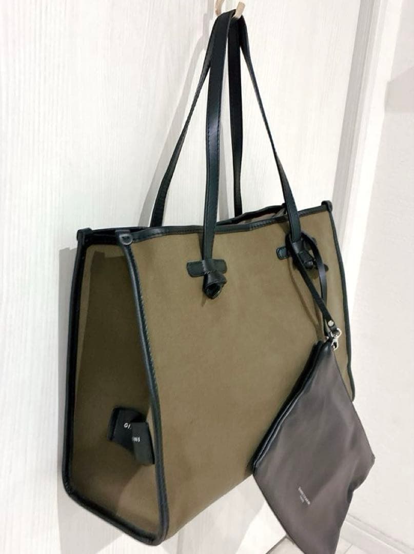 【美品】GIANNI CHIARIN マルチェッラ　M トートバッグ　グリーン