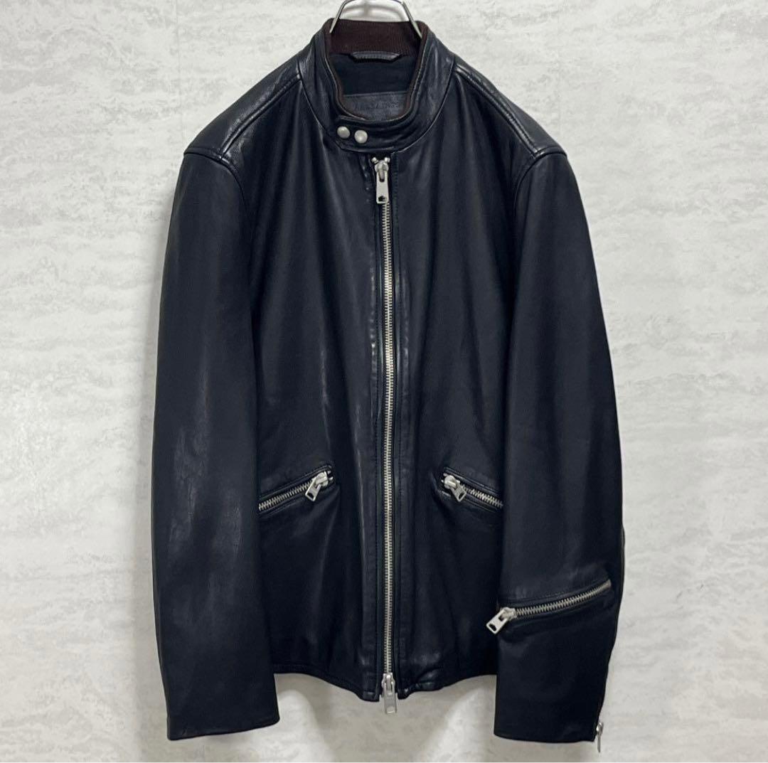 オールセインツ　ALL SAINTS 羊革　レザーシングルライダースジャケット