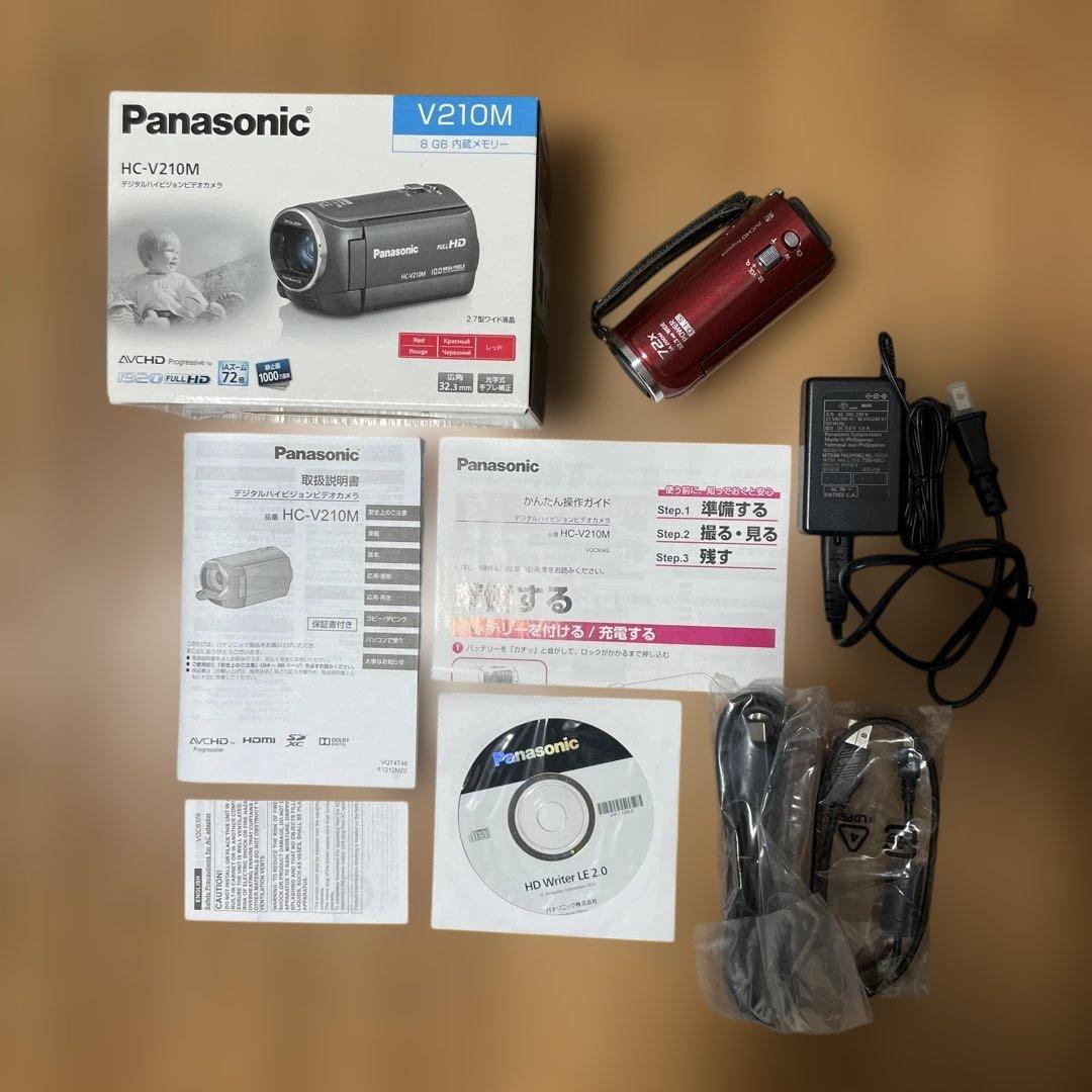 Panasonic HC-V210M ビデオカメラ 本体と付属品