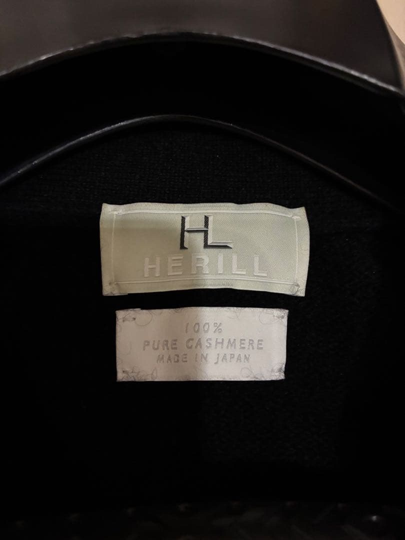 HERILL 100%カシミヤ ブラックカーディガン