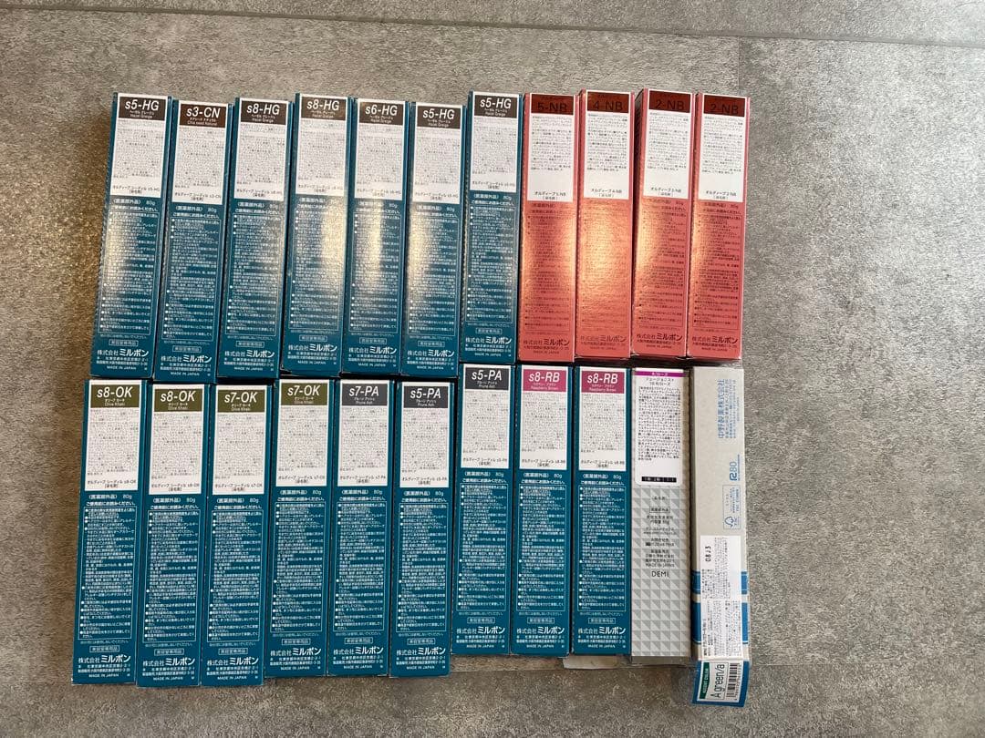 ミルボン カラーリング剤 多色セット新品45本➕使用中35本